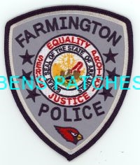 ARKANSAS,FARMINGTON POLICE 3 MIRRORED